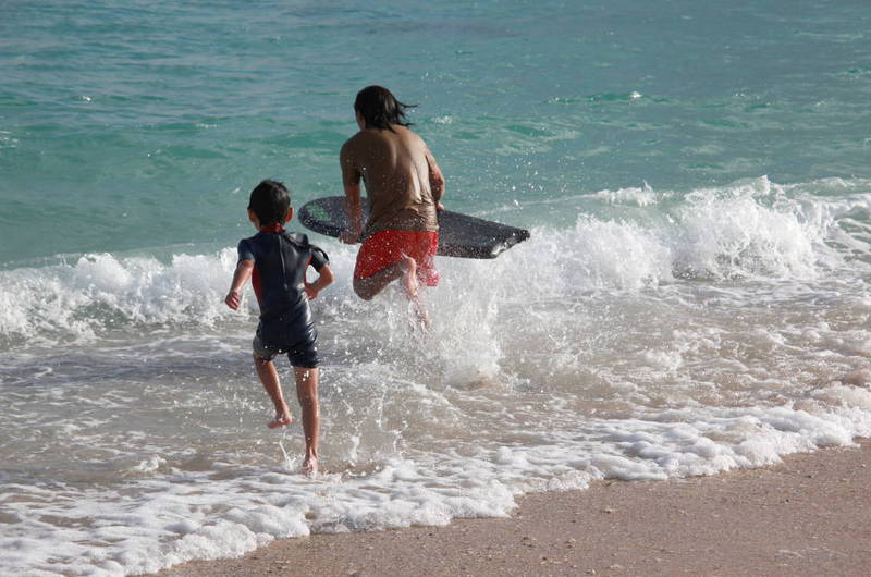 息子と海へ！仕事の合間に海に行ける環境