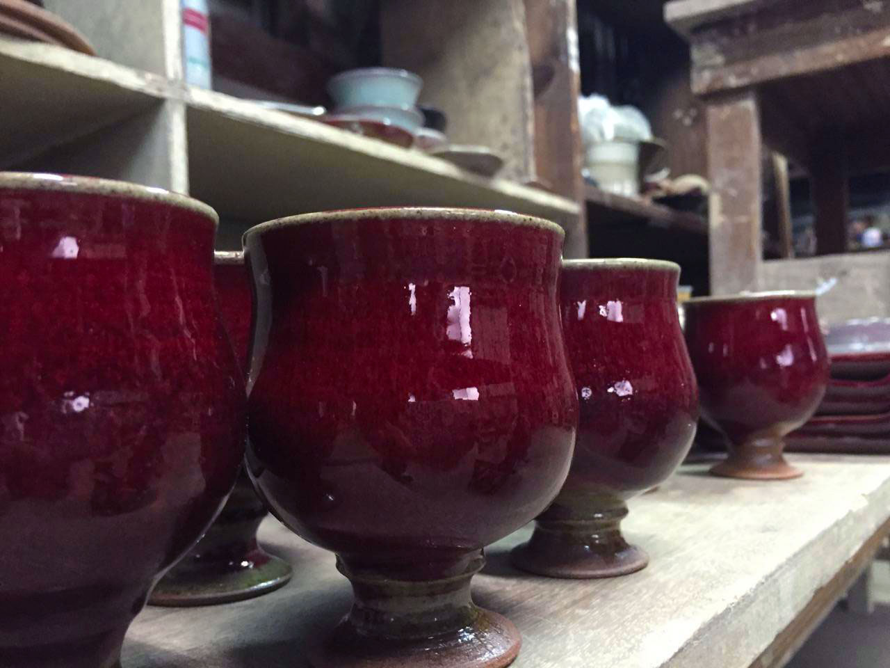 赤い陶器